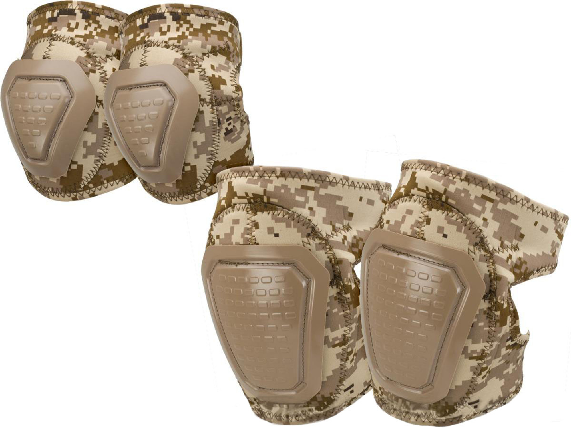 Matrix Bravo Advanced Neoprene Tactical Knee and Elbow Pad Set (Color: Digital Desert)