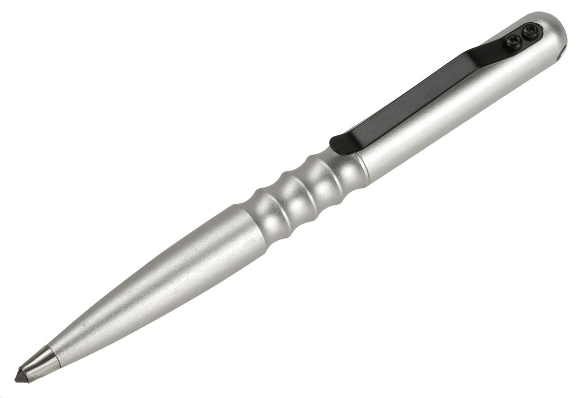 EDC Tactical Ballpoint Pen w/ Pocket Clip & Glass Breaker (Style: Crew Cap Silver)