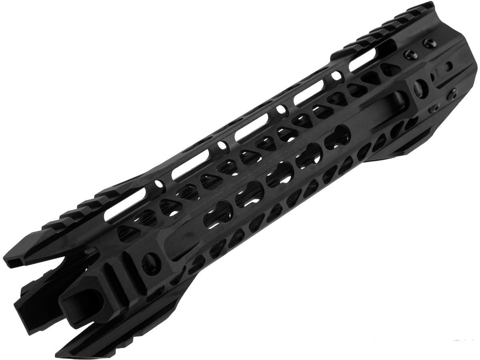 G&P MOTS II Keymod Handguard w/ Rails for M4 / M16 Series Airsoft AEG Rifles (Type: Phantom 10.75" / Black)