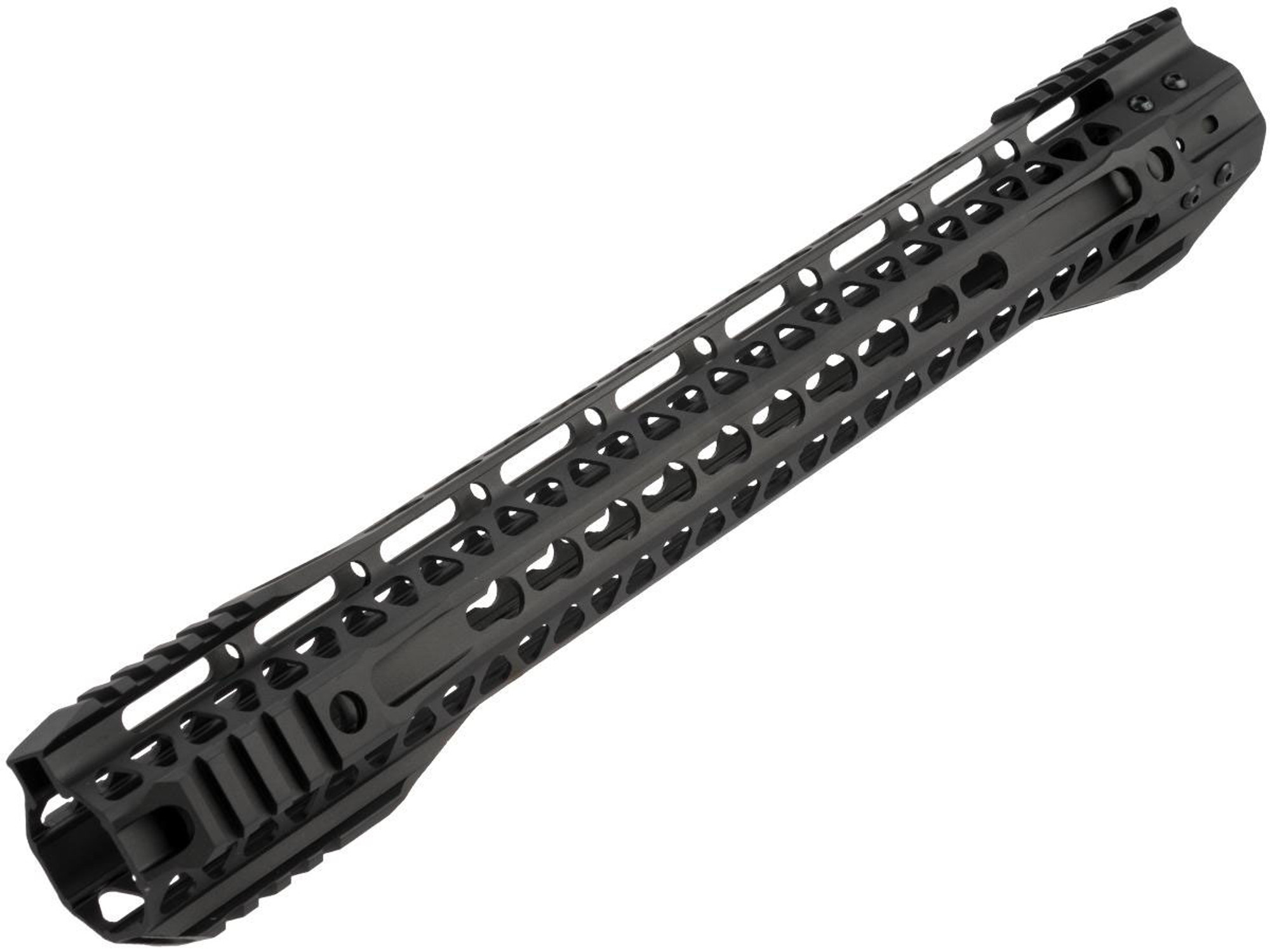 G&P MOTS II Keymod Handguard w/ Rails for M4 / M16 Series Airsoft AEG Rifles (Type: Standard 16.2" / Black)