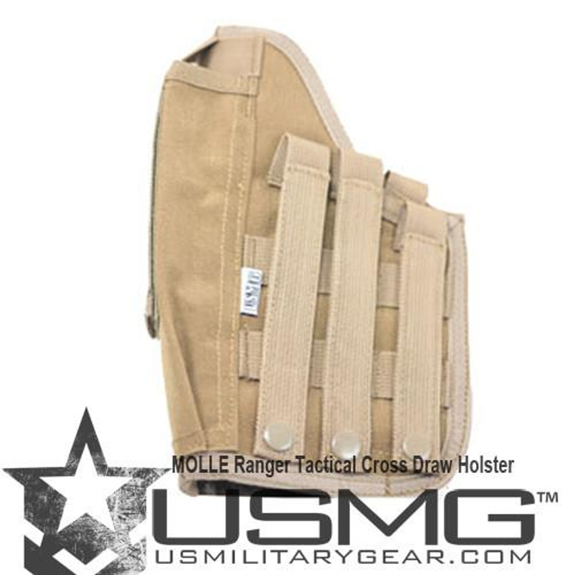RAP4 MOLLE Ranger Tactical Cross Draw Holster Left Handed - Tan