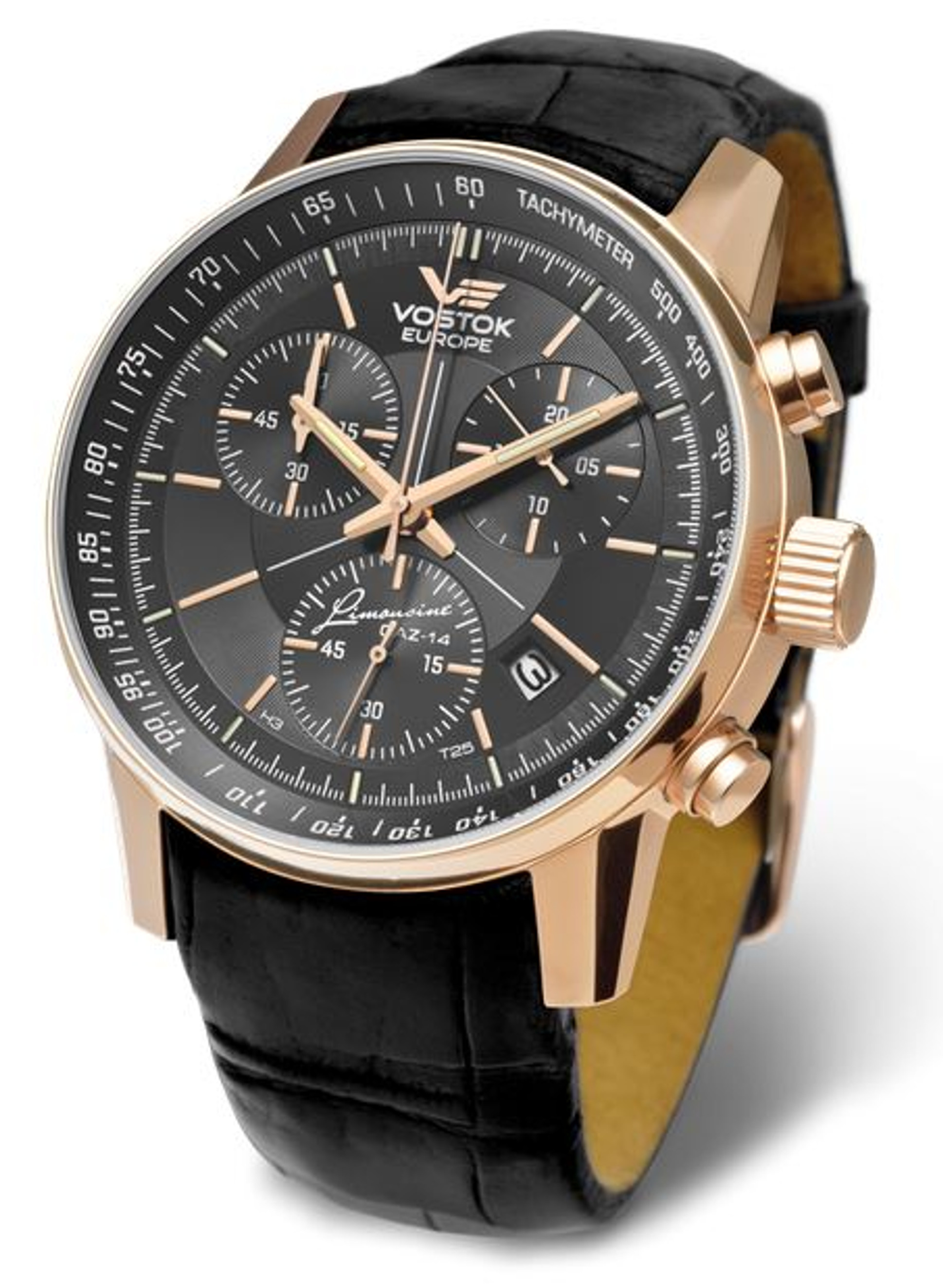 Vostok Europe Gaz Limo Tritium Chronograph - Black/Gold