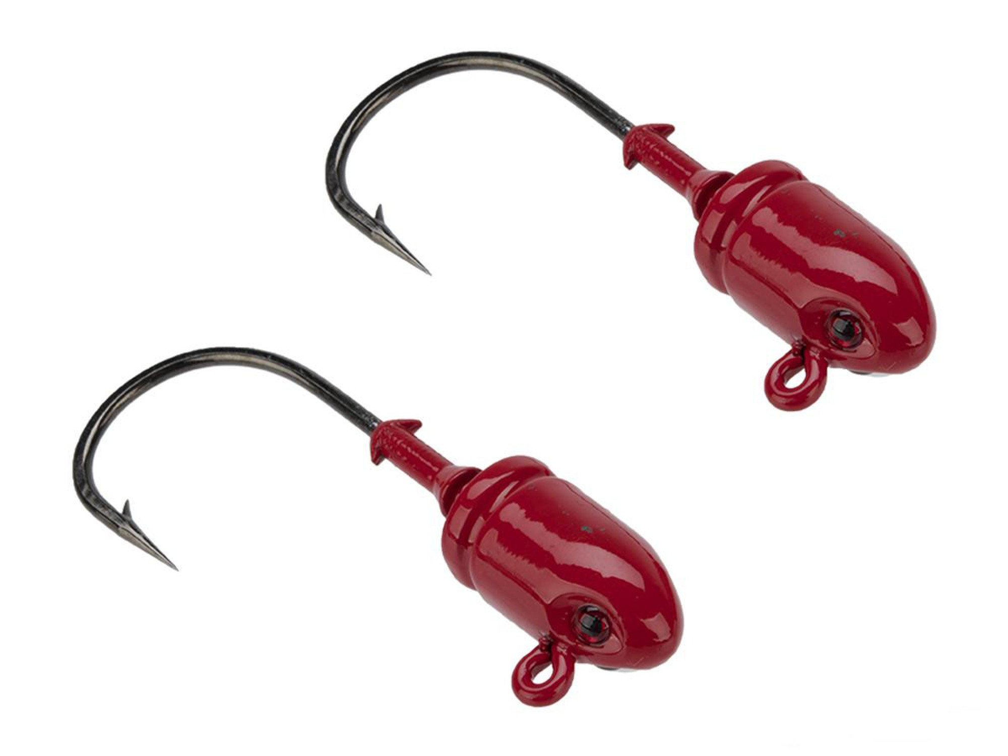 Mustad Bullet Head 1.5 OZ 2X Strong - Pack of 3 (Color: Red UV with Red Eyes / Size 7/0)