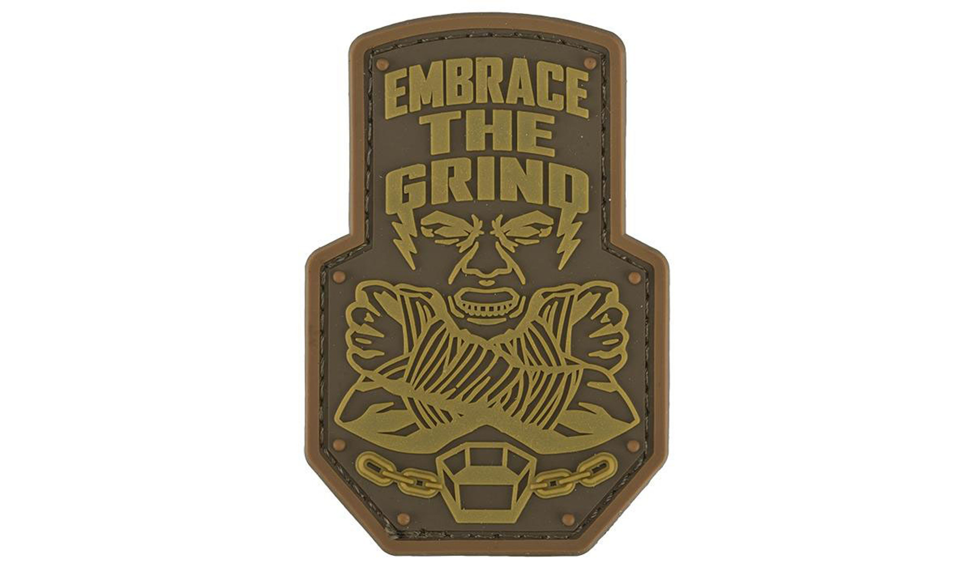 Mil-Spec Monkey "Embrace the Grind" PVC Morale Patch (Color: Bronze)