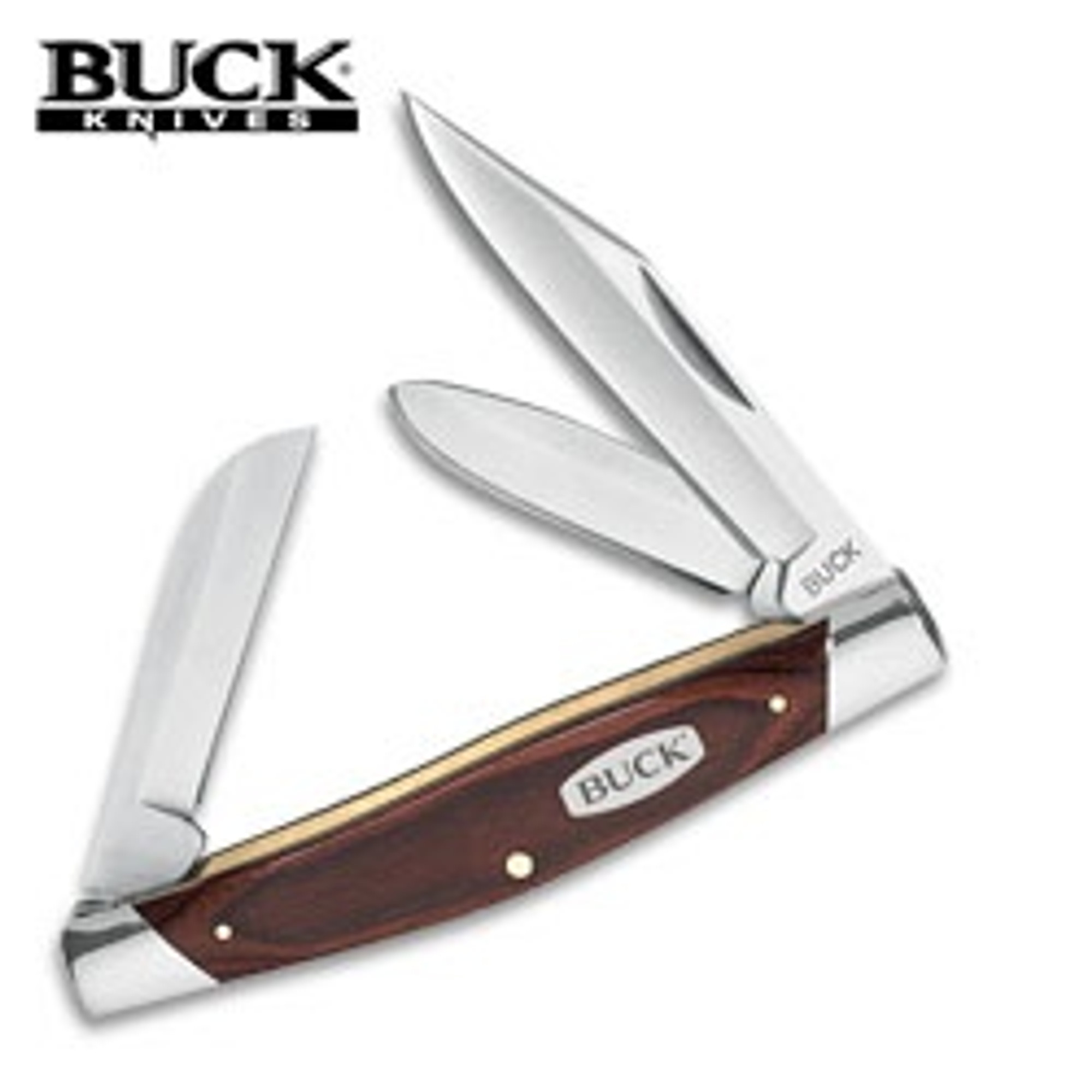 Buck Woodgrain Stockman Folding Knife
