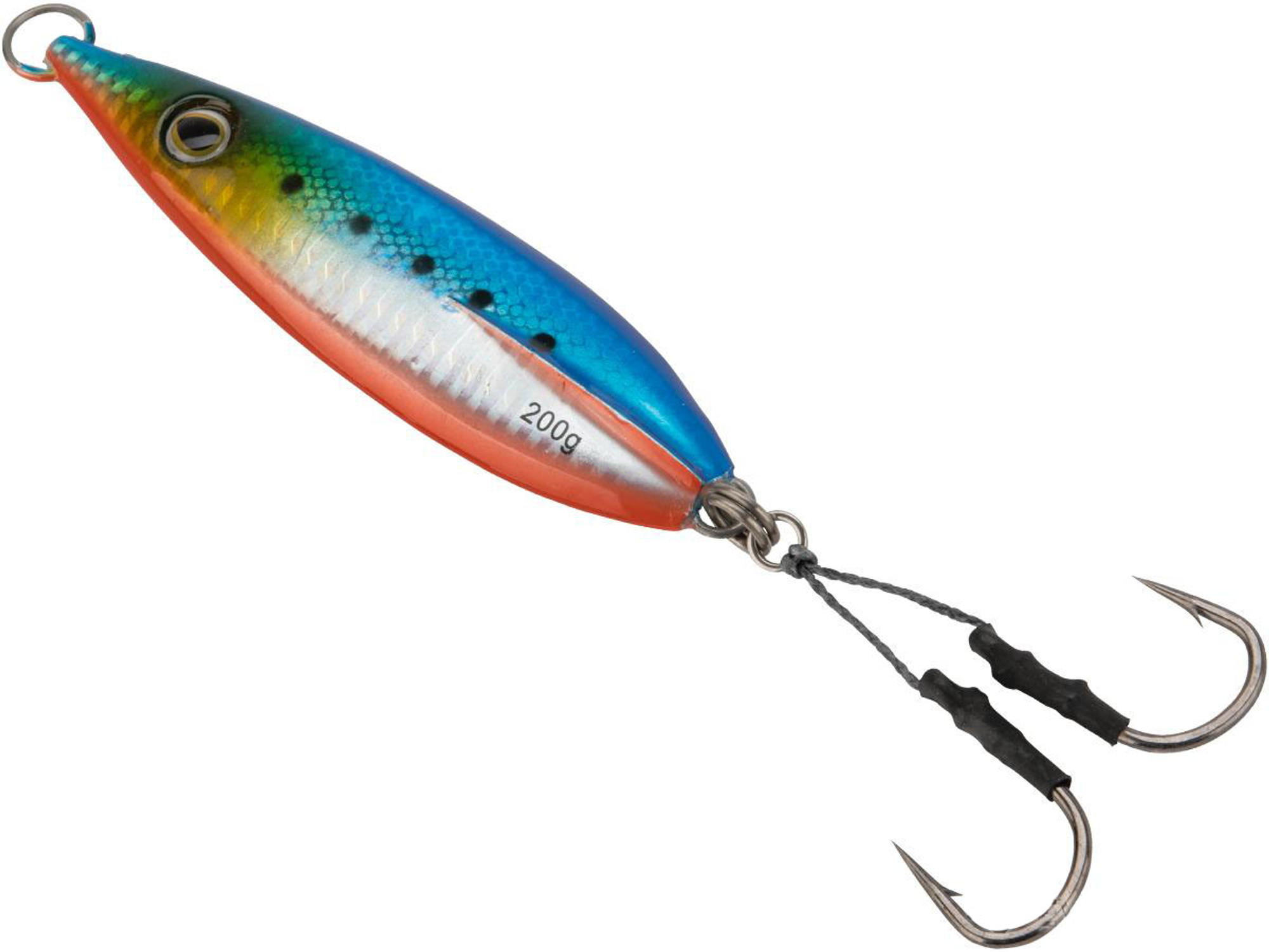Battle Angler "Phantom-Fall" Jigging Lure Fishing Jig (Model: 200g Shimmer Blue)