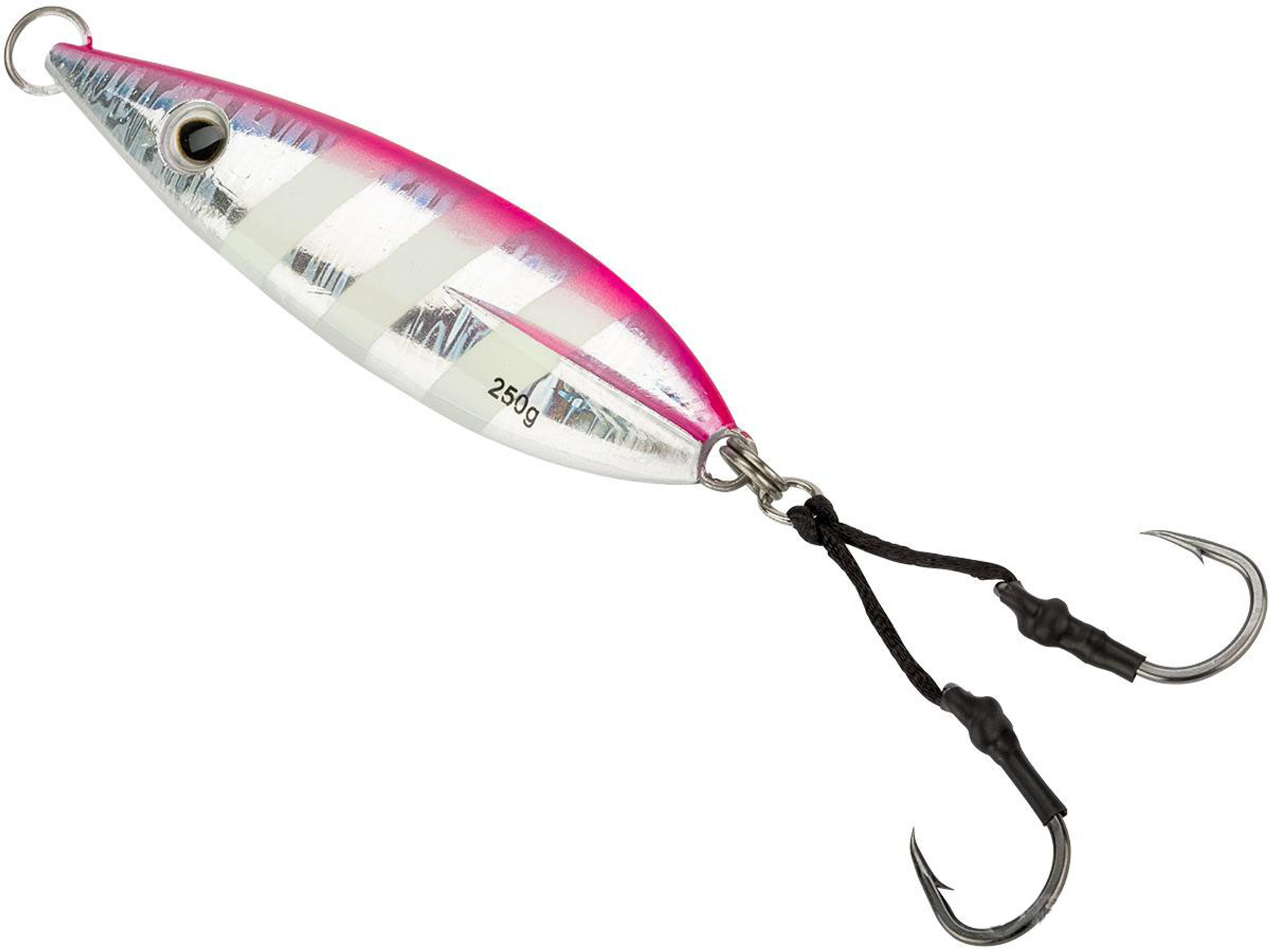 Battle Angler "Phantom-Fall" Jigging Lure Fishing Jig (Model: 250g Pink Stripe)