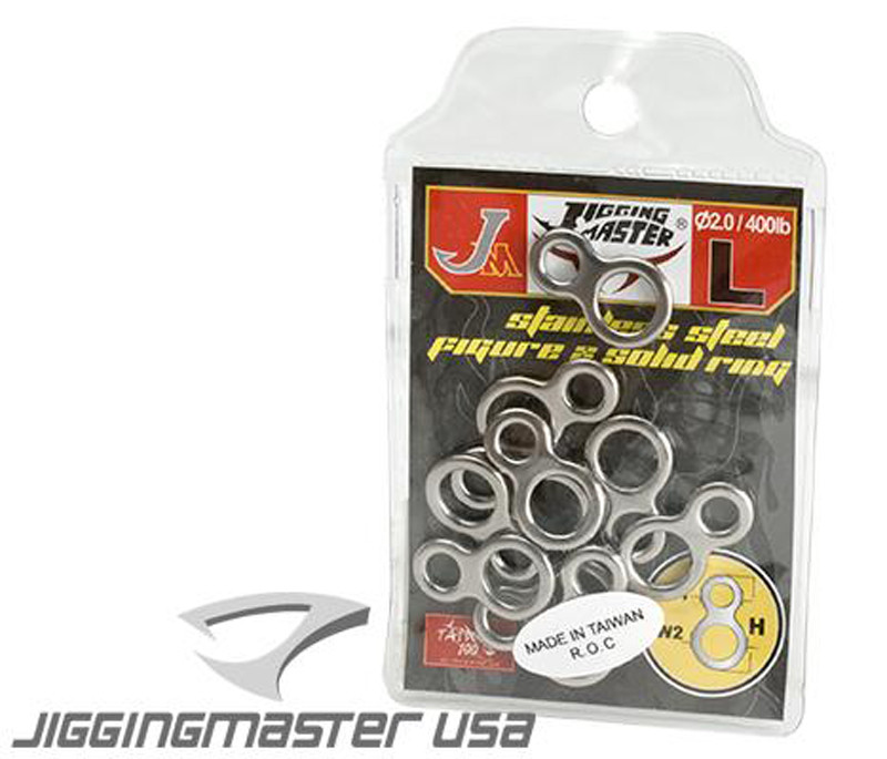 Jigging Master Stainless Steel Figure 8 Ring - 10 pcs (Size: Large)