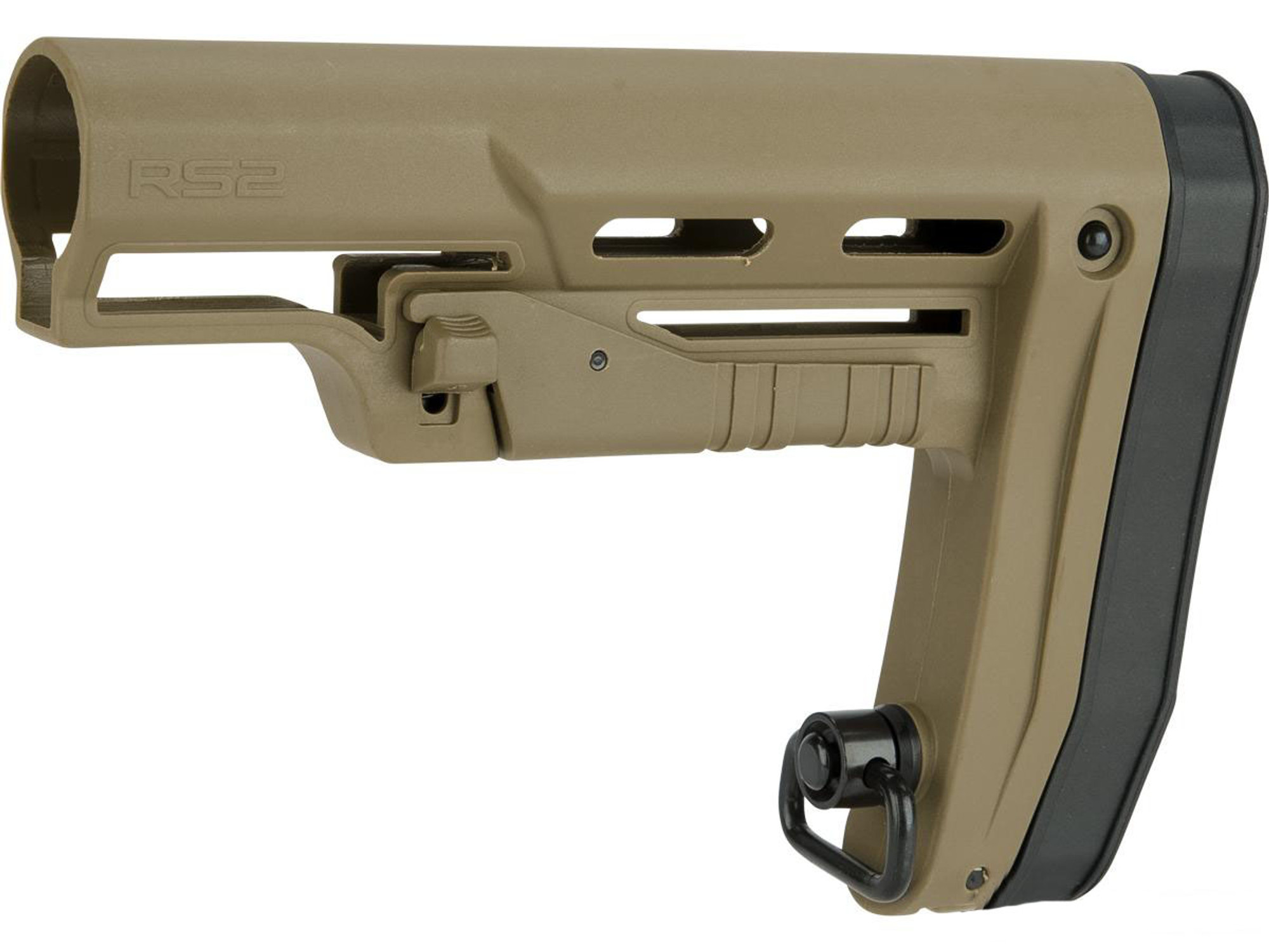 APS RS2 Low Profile Adjustable Stock for M4 Series Airsoft AEGs (Color: Dark Earth)