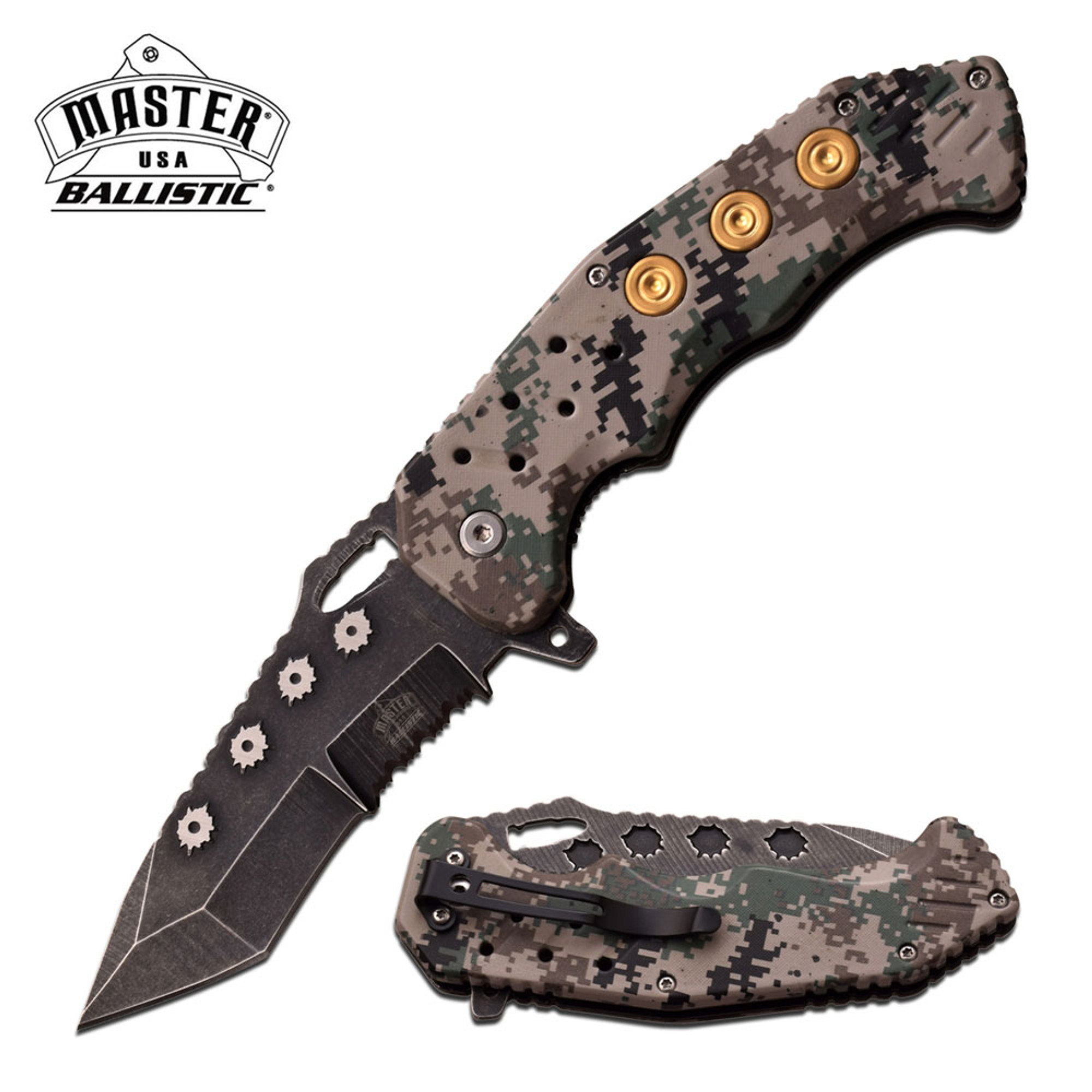 Mtech Ballistic Series Tactical Spring Assisted  Knife - Digital Camo