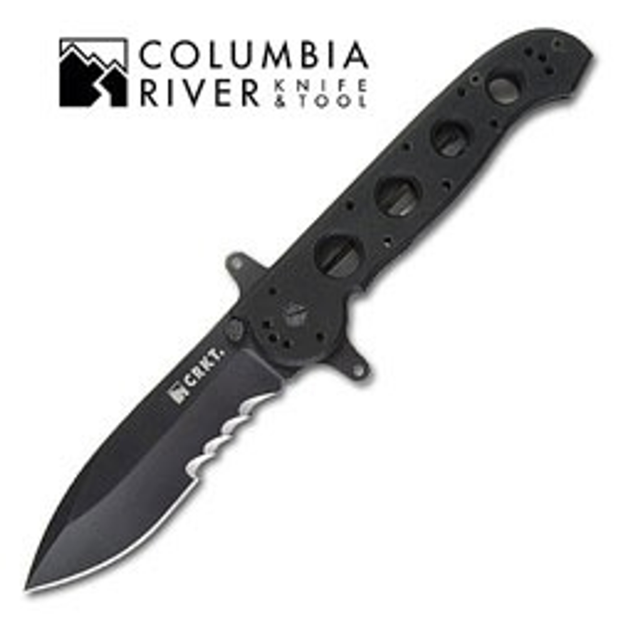 Columbia River M21 Special Forces G-10 Serrated Knife - Black