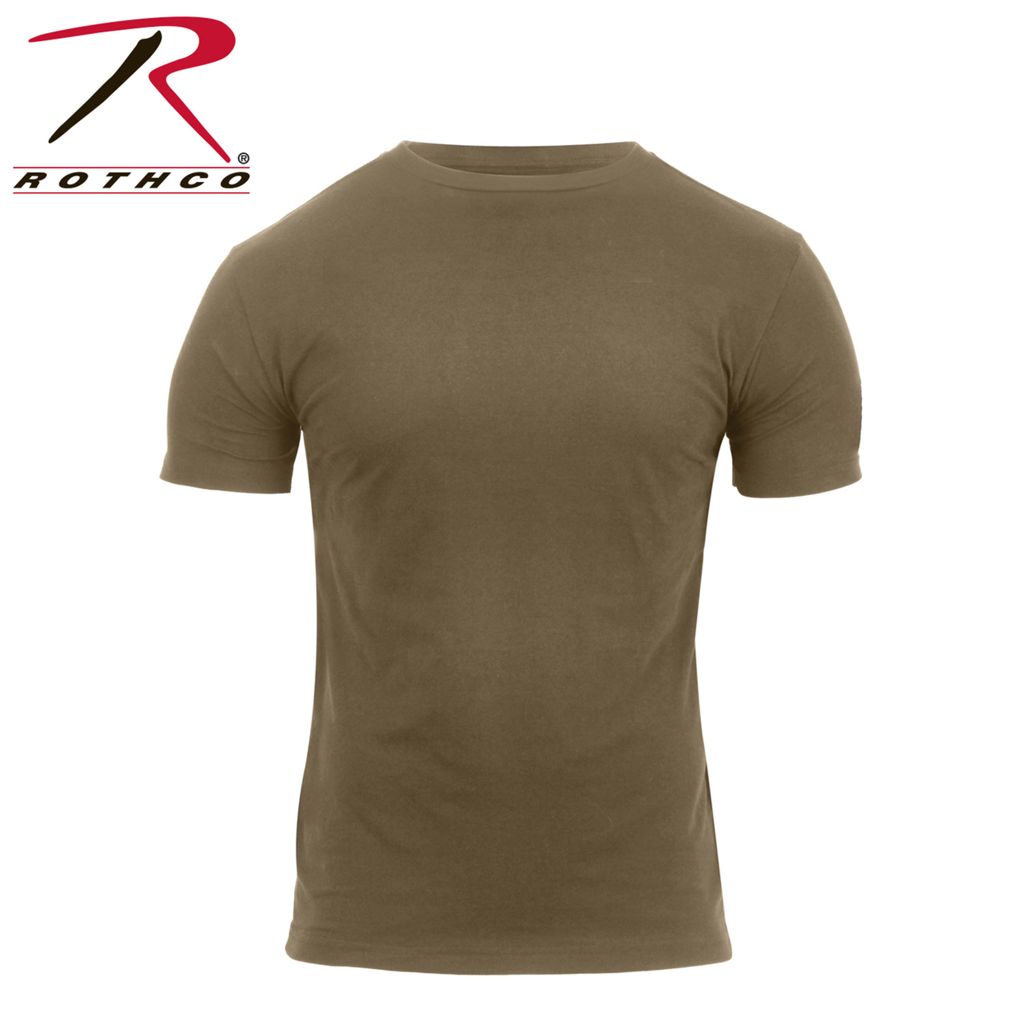 Rothco Athletic Fit Solid Color Military T-Shirt - AR 670-1 Coyote Brown	