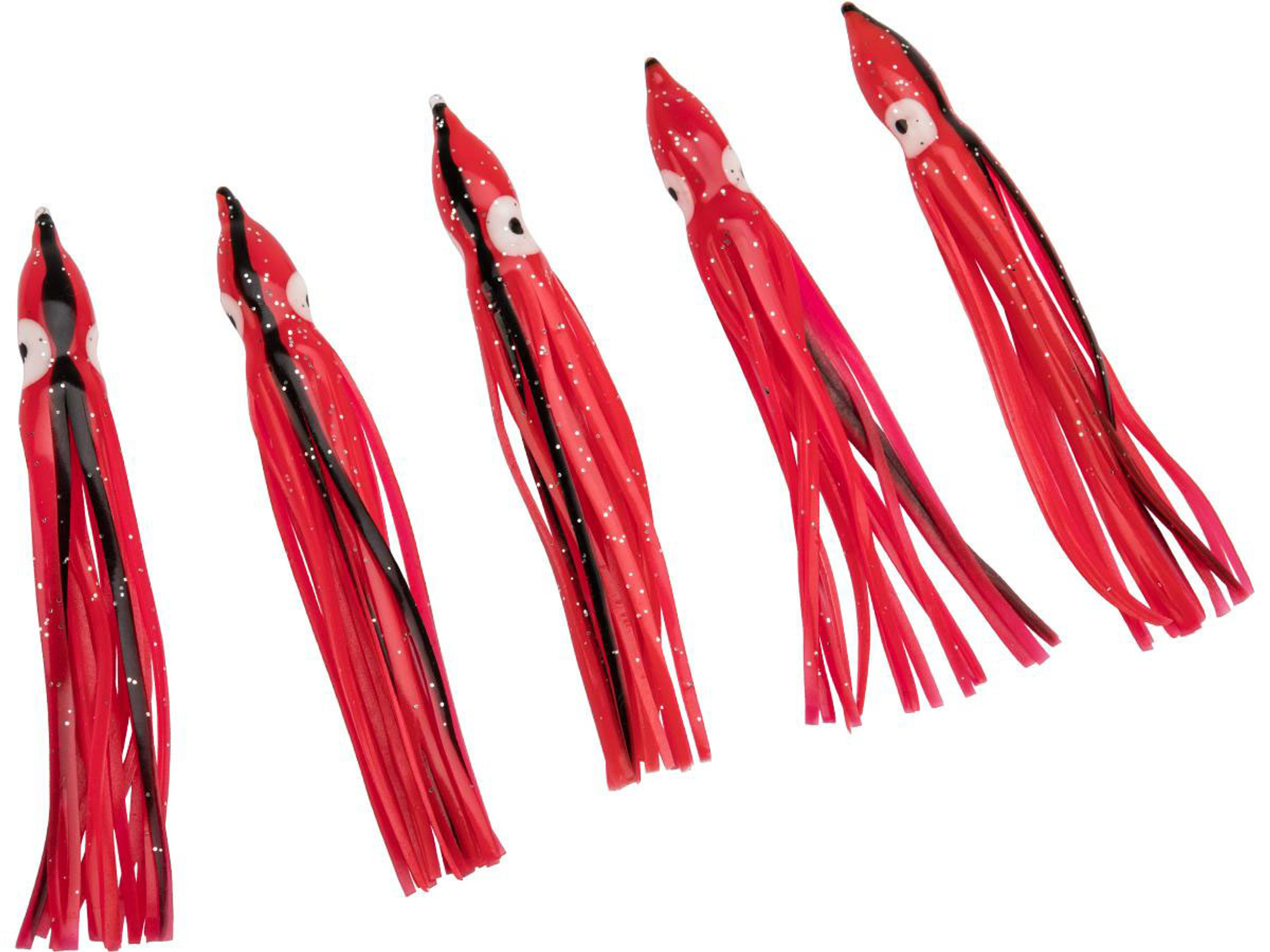Battle Angler Phantom Skirt Squid Lure (Size: 5" / Red, Black Stripe)
