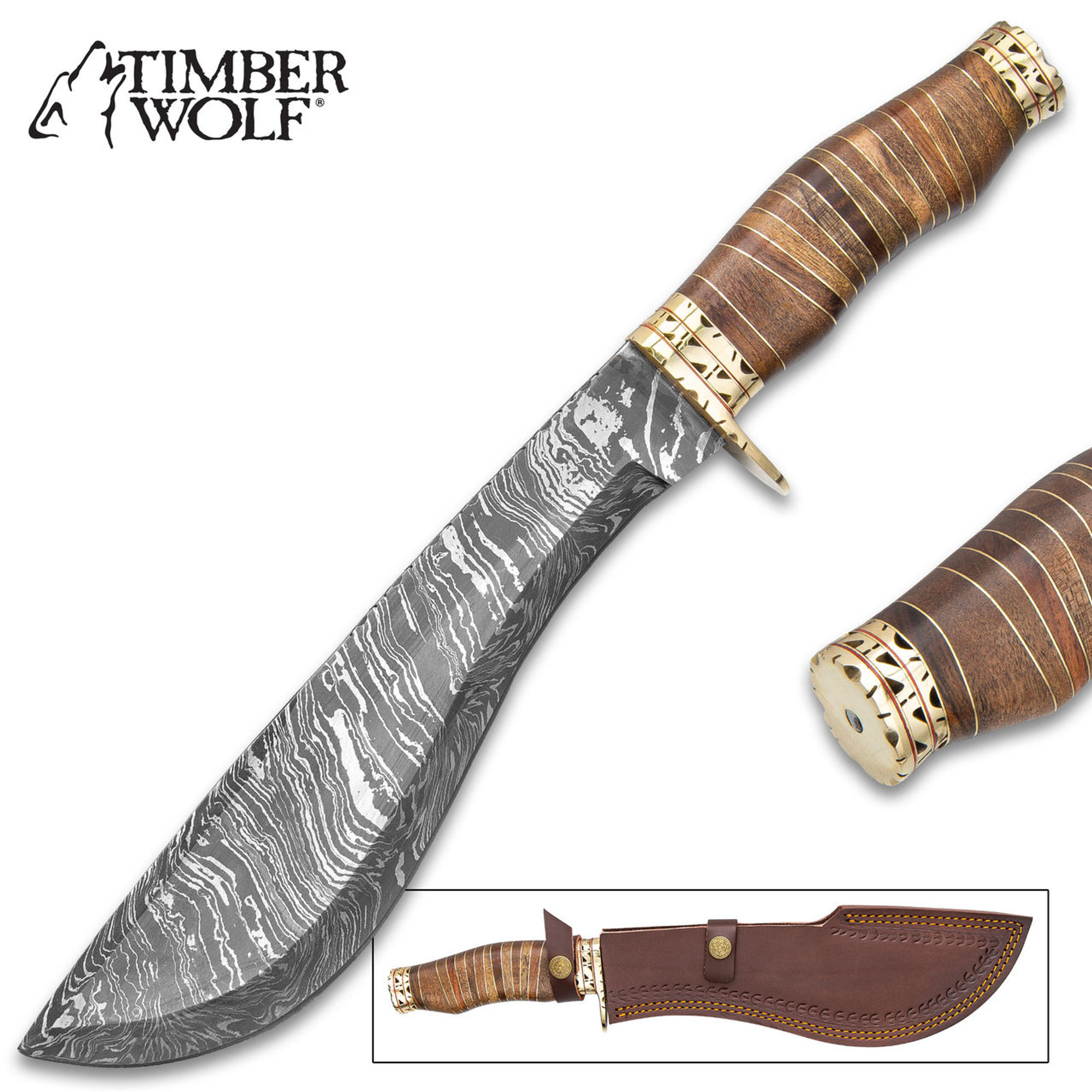 Timber Wolf Masai Warrior Knife w/Sheath