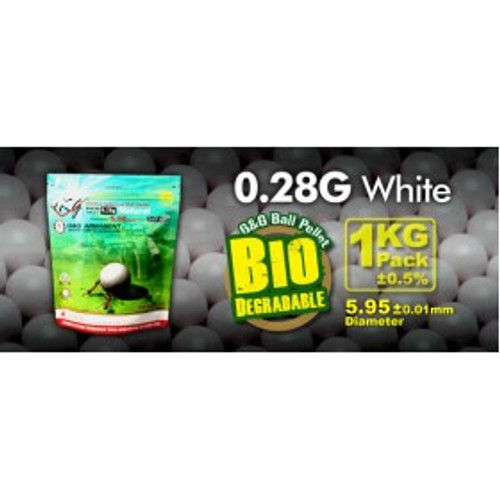 G&G .28G Biodegradable 6mm 1KG - White