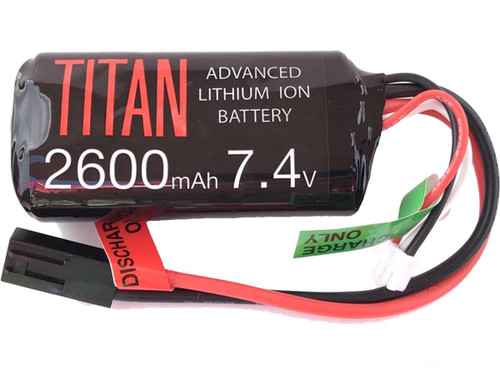 Titan Power 7.4v 2600mAh 10C Brick Type Li-Ion Battery (Connector: Small Tamiya)