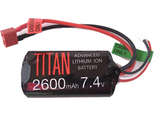 Titan Power 7.4v 2600mAh 10C Brick Type Li-Ion Battery (Connector: Standard Deans)