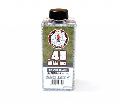 G&G Precision Biodegradable Match Grade 6mm Airsoft BBs (Weight: .40g / 2700 Rounds / Gray)