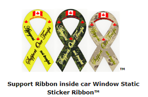 Support our Troops (inside) Window Sticker 