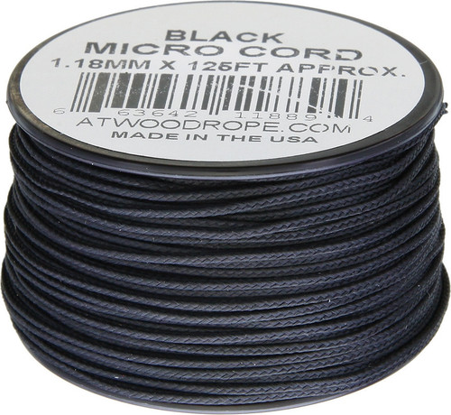 Micro Cord 125ft Black
