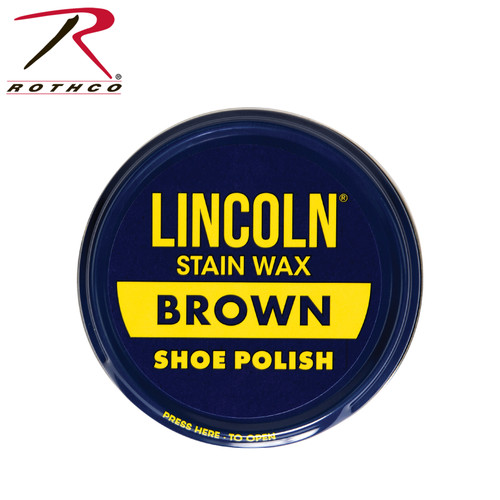 Lincoln Stain Wax Shoe Polish - Brown