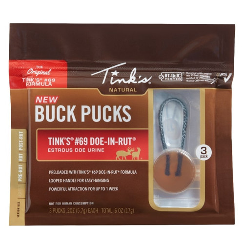 #69 Buck Pucks Scent Hangers 3Pk