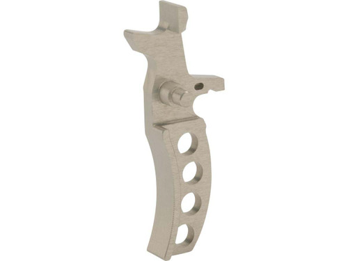 Retro Arms CNC Machined Aluminum Trigger for M4 / M16 Series AEG Rifles (Color: Silver / Style D)