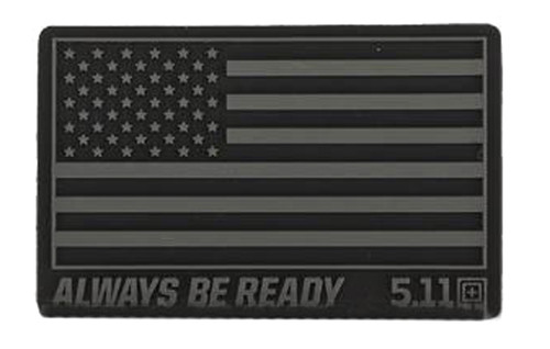 5.11 Tactical "US Flag - Always Be Ready" PVC Hook and Loop Morale Patch