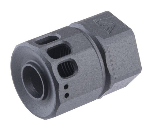 Pro-Arms 14mm Negative Round Compensator (Color: Black)