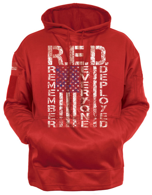 Rothco Concealed Carry R.E.D. (Remember Everyone Deployed) Hoodie -Red