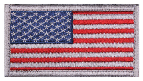 Rothco American Flag Patch - Hook Back - White Border