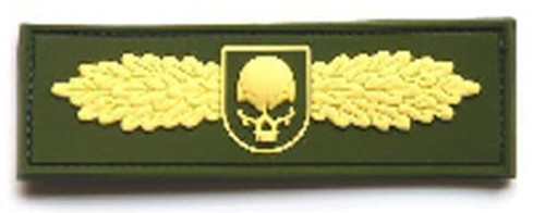 SOF Skull Badge PVC - Gold - Morale Patch