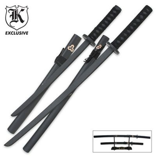 2-Piece Samurai Warrior Wood Sword Set