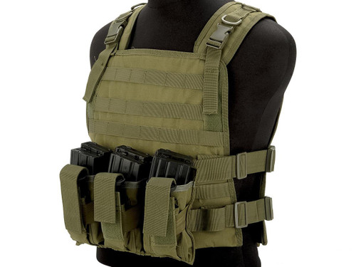 Matrix 600D MOLLE Plate Carrier Tactical Package with Hydration Carrier (Color: OD Green)
