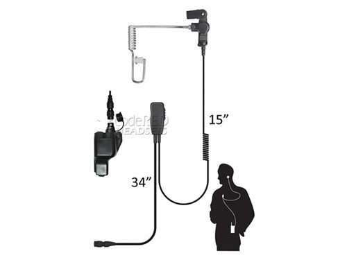 Sherlock QD-M3 single-wire Lapel Microphone Quick Disconnect for Motorola XTS / EF Johnson Radios