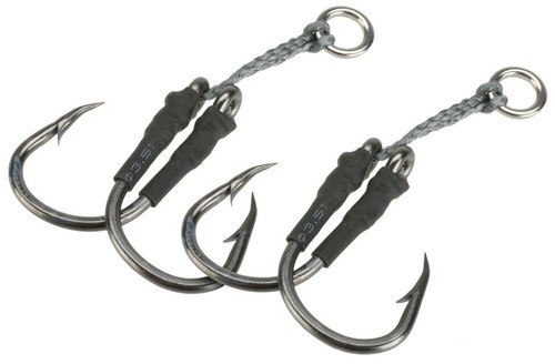 Battle Angler Dancing Short Stinger Jigging Double-Hook Set - Pack of 2 (Size: 3/0)