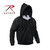 Thermal Lined Zipper Hooded Sweatshirt - Black