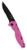 SOG Black TiNi Pink Handle Partially Serrated Flash I Knife