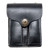 U.S. Black Leather .45 Double Magazine Pouch w/Belt Hanger