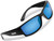 Flying Fisherman "Razor" Polarized Sunglasses (Color: Matte Black w/ Smoke-Blue Mirror Lens)