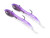 Hook Up Baits "Bullet" Handcrafted Soft Fishing Jigs - Purple Silver / 4" / 1.5 oz