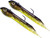 Hook Up Baits Handcrafted Soft Fishing Jigs (Color: Black Gold / 4" / 1 oz)