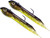 Hook Up Baits Handcrafted Soft Fishing Jigs (Color: Black Gold / 4" / 3/8 oz)