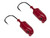 Mustad Bullet Head 2 OZ 1X Strong - Pack of 2 (Color: Red UV with Red Eyes / Size 7 /0)