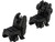 EMG Helios Adaptive Polymer Low Profile Flip-up Backup Iron Sights (Color: Black)