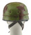 German WW2 Paratrooper M38 Fallschirmjager Helmet Green Brown Camouflage w/Texture Wire & Decal