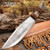 Timber Wolf Antler Fork Bowie Knife With Sheath