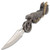 Screaming Eagle Motorcycle Pocket Knife With LED - Stainless Steel Blade, Sculpted Cast Metal Handle, Lockback - Length 8 3/10”
