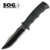 SOG Black TiNi Combo Edge Seal Pup Elite Knife w/Kydex Sheath