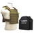 VISM Fast Plate Carrier w/10"x12" Level IIIA STR's Cut 2X SOFT Balllistic Panels - Tan